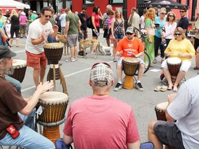 Musicians keep time in this file photo of Artwalk in downtown Sarnia. (Observer file photo)
