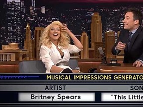 Christina Aguilera on The Tonight Show Starring Jimmy Fallon (Handout photo)