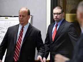 Former Marine Cpl. Eddie Ray Routh enters the court for his capital murder trial in Stephenville, Texas Feb. 24. (REUTERS/Michael Ainsworth)