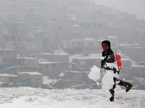 Snow in Afghanistan. 
REUTERS/Mohammad Ismail