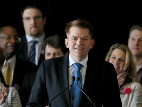 Brian Jean is shown at a media conference on Wednesday February 25, 2015 in Calgary, Alta where he announced that he will seek the leadership of the Alberta Wildrose Party. Jim Wells/Calgary Sun/QMI Agency