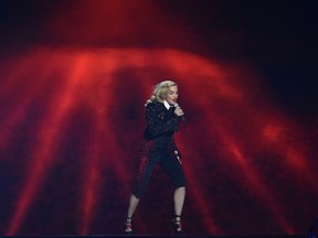 Singer Madonna performs at the BRIT music awards at the O2 Arena in Greenwich, London February 25, 2015. REUTERS/Toby Melville