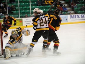 The Kingston Frontenacs beat the host Belleville Bulls 7-3 in Ontario Hockey League action on Wednesday night. (Don Carr/For QMI Agency)