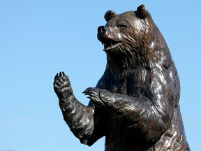 The ominous sight that greets golfers as they begin play on the three holes known as the Bear Trap. (AFP)