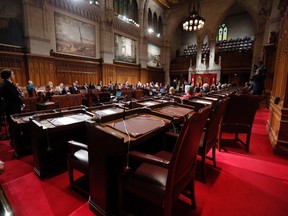 The Senate chamber on Parliament Hill in Ottawa is seen in a Dec. 9, 2014 file photo. REUTERS/Chris Wattie