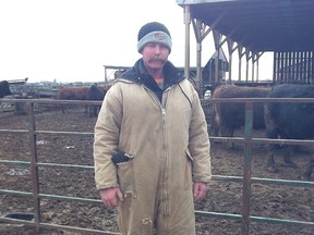 Chad Anderson is shown on his farm in St. Clair Township. Anderson and his wife, Debbie Anderson, recently received an environmental stewardship award from the Beef Farmers of Ontario. (Submitted photo)