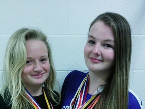 Goderich Wrestling Club members Savannah Freeman and Dana Campbell will be representing their school at the OFSAA provincial wrestling championships in Windsor this week. (Contributed photo)