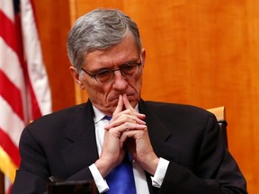 Federal Communications Commission chairman Tom Wheeler attends the FCC Net Neutrality hearing in Washington Feb. 26, 2015.