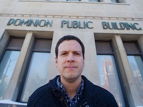 Juan Andres Bello has produced a web documentary titled The Dominion Public Building, celebrating the London landmark at 457 Richmond St. A public screening is planned for March. (DEREK RUTTAN, The London Free Press)