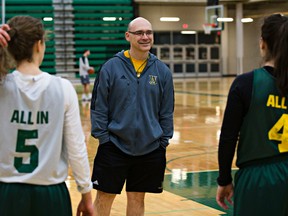 Pandas coach Scott Edwards says he's looking forward to going up against Gruiffins coach Rob Poole, who has been a major participant on the basketball scene in Edmonton. (Codie McLachlan, Edmonton
Sun)
