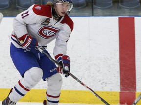 Cole Bolton scored a hat trick in the Kingston Voyageurs' 8-2 win over Stouffville in Game 1 of their OJHL North-East Conference quarter-final at the Invista Centre Thursday night. (Whig-Standard file photo)