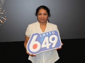 Edmonton’s latest lotto winner Saraswati Louis. Photo supplied