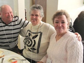 Rod Sharpe, left, Marg Van Hooser and Shirley Burke were among the volunteers for the Canadian Cancer Society honoured for their work at an appreciation breakfast Friday. FRI., FEB. 27, 2015 KINGSTON, ONT. MICHAEL LEA THE WHIG STANDARD QMI AGENCY