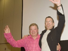 Leonard Nimoy, right, with fellow Star Trek star William Shatner at Toronto Fan Expo in 2006. (Toronto Sun files)