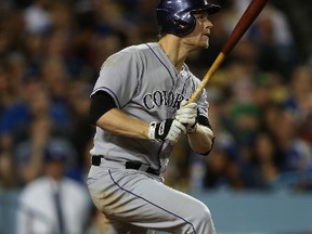 Canadian Justin Morneau won the NL batting title last season hitting .319 with the Rockies.(AFP)