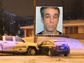 Quebec City police issued an arrest warrant for Dave Beaulieu. Beaulieu abandoned two children in a car after an accident on Feb. 19, 2015. (Journal de Quebec photo)