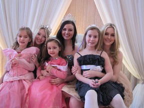 Princesses of various ages donned their royal attire for the ‘Once Upon A Snow Ball’ at the Chatham Armoury on Feb. 28. The event was a fundraiser for St. Ursula Catholic School.Front from left: Emily Earley, Olivia Roelofsen and Claire Stecho. Back row from left: Jessica Killoran, Miss Teenage Chatham-Kent Essex 2015; Melanie Renaud, Canada’s Perfect Supermodel; and Brooklyn Roebuck, singer/musician and winner of YTV’s Next Star.