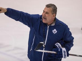 Maple Leafs interim head coach Peter Horachek believes in the benefit of tracking analytics. (TORONTO SUN/FILES)