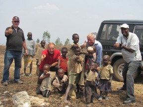 Photo supplied
The founders of the Solidarity Burundi Project traveled to the country last year to begin building the school. From left to right: Victor Gagne, Michel Chretien, Jean-Yves Denis and Athanase Symbagoye.