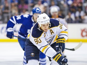 Buffalo Sabres Chris Stewart during second period action at the Air Canada Centre in Toronto on Sunday September 28, 2014. (Ernest Doroszuk/Toronto Sun/QMI Agency)