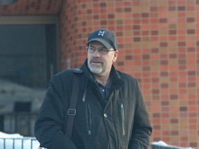 Daniel (Don) Van Bodegom leaving court where he's on trial in an alleged $1.2-million fraud and money laundering scheme. (Tracy McLaughlin photo)