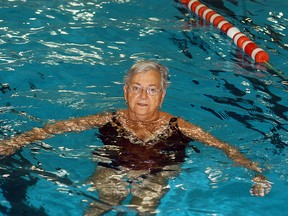 Lisa Hunter swims at Wallaceburg's Sydenham Pool. The pool has experienced a rise in usage following being on the budget chopping block two years ago. (DAVID GOUGH/ QMI AGENCY)