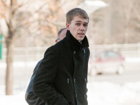 Matthew Braithwaite leaves the Ottawa Courthouse after pleading guilty to charges that were laid against him regarding inappropriate conduct with one of his players on a soccer team that he coached. March 3, 2015. Errol McGihon/Ottawa Sun/QMI Agency