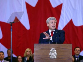 Prime Minister Stephen Harper announces new counter terrorism measures for Canadian Law enforcement at Bayview Hill Community Centre in Toronto, Ont. on Friday January 30, 2015. Dave Abel/Toronto Sun/QMI Agency