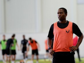 Ottawa Fury FC defender Mike Randolph trains with the club at Gatineau's Complexe Branchaud-Briere on Tuesday. (Chris Hofley/Ottawa Sun)