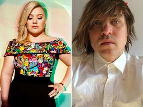 (L-R) Kelly Clarkson and Arcade Fire's Will Butler.