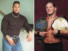 The Rock's hilarious 1997 SUNshine Boy photo and wrestler Chris Jericho. (QMI Agency/handout photo)