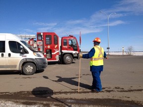 Traffic is being redirected on highway 15 north of incident in Fort Saskatchewan. Ian Kucerak/Edmonton Sun