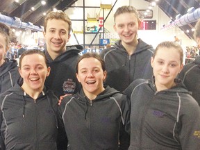 BYST provincial swimmers from left: Melissa Dingle, Stephanie Cairns, Rafik Jiwa, Katelyn Cairns, Lauren Taylor, Mackenzie Latter and Nate Shiers-Redhead.