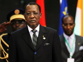 Chad president Idriss Deby at the Africa Union Peace and Security Council Summit on Terrorism at the Kenyatta International Convention Centre in Nairobi, Sept. 2, 2014. (THOMAS MUKOYA/Reuters)