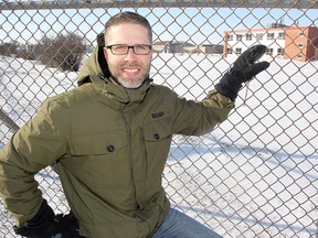 Steve Heinrichs, indigenous relations director for the Mennonite Church, stands outside Kapyong Barracks in Winnipeg, Man. Wednesday March 4, 2015. The church is hosting an information session on turning the barracks into an urban reserve.