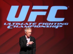 UFC's Tom Wright spoke about the global reach of the sport, marketing and branding in Calgary on July 21, 2012 . (JIM WELLS/CALGARY SUN/QMI AGENCY)