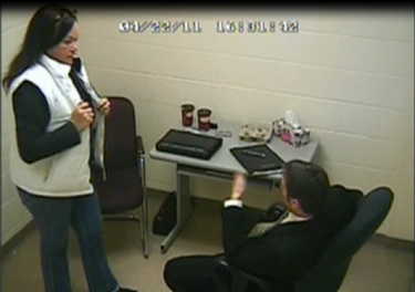 Margaret Lee Cole, 50, seen in screengrab from police interrogation video, was found guilty March 5, 2015 of the first-degree murder of Richard Humble, 82.