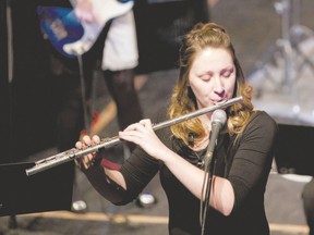 Sarah Robertson takes a flute solo during a recent Western University Jazz Ensemble performance. (Joseph Samuels, Special to QMI Agency)