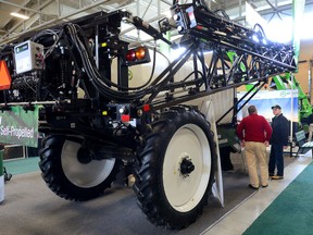 A multi-use sprayer is on display Thursday at the Spring Farm Show in London. (MORRIS LAMONT, The London Free Press)