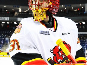 Veteran puckstopper Charlie Graham returns to the Belleville Bulls lineup Friday night in Sudbury. (OHL Images)