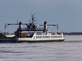 The Wolfe Island Ferry leaves from Kingston heading to Wolfe Island on  Thursday, March 5, 2015. Elliot Ferguson/The Whig-Standard