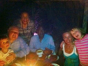 Rob Ford and his family have  dinner with Montego Bay Mayor Glendon Harris. (SUPPLIED PHOTO)