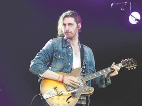 Irish singer Hozier performs on stage during the Rock-en-Seine music festival on August 22, 2014 in Saint-Cloud, near Paris. Hozier?s song Take Me to Church is an example of music that doesn?t fit pastor Jamie Greenwood?s definition of excellent and worthy of praise. (Bertrand Guay/AFP Photo)