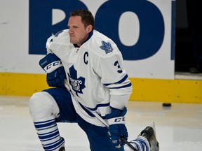 Maple Leafs captain Dion Phaneuf says the team will remain motivated despite being out of the playoff race. (QMI AGENCY/PHOTO)