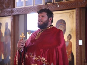 Gino Donato/The Sudbury Star     
Fr. Jovan Marjanac will co-host the Second Orthodox Open House at Sts. Peter and Paul Serbian Orthodox Church on Antwerp Avenue tonight. The event will feature a candlight vigil for all persecuted Christians around the world.
