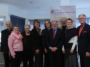 Dignitaries from the tri-area joined Stony Plain MLA Ken Lemke and the Meridian Foundation on Feb. 26 for a special announcement regarding fire safety upgrades to Whispering Waters Manor. - April Hudson, Reporter/Examiner