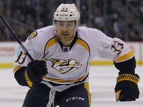 Colin Wilson has 20 goals and 40 points in 63 games this season. (KEVIN KING/Winnipeg Sun files)