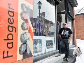 Bob Cabana owner of Fabgear 64 in Hintonburg stands outside his store on Saturday, March 7, 2015.
Matthew Usherwood/Ottawa Sun