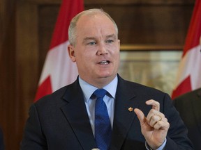 Minister of Veterans Affairs Erin O'Toole announces a new financial benefit aimed at providing financial stability to veterans who are moderately to severely disabled on Monday, March 9, 2015 in Toronto. (CRAIG ROBERTSON/Toronto Sun)