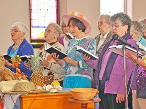 The 2015 World Day of Prayer was held last Friday, March 6 at the Knox Presbyterian Church in Mitchell. This year's focus was The Bahamas, and some of the participants included Beryl Ortelli (left), Anne Mulholland, Thelma Kudelka, Jean Sykes, Vicki Williamson and Jane Whittemore. KRISTINE JEAN/MITCHELL ADVOCATE
